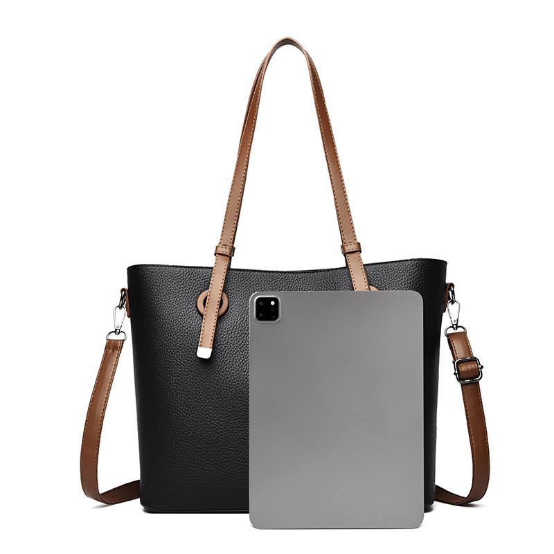 Damen Minimalistische Tragetasche, Schultertasche mit großem Fassungsvermögen, Retro Tragetasche, Damenhandtasche, Modische Alltags-Schultertasche