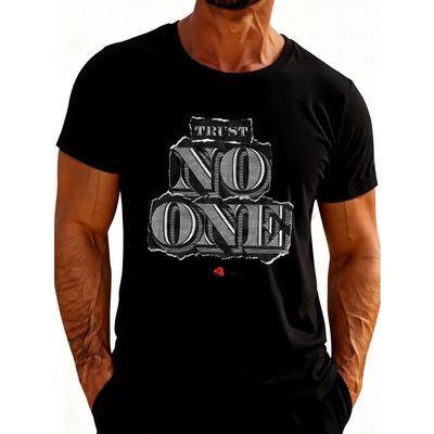 T-shirt Homme Style Streetwear Décontracté Taille Européenne Design Graphique Trust No One À Porter en Été et en Automne Cadeau pour Lui