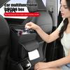 Car Clutter Organizer Faux Leather Seat Gap Center Console Storage Net Bag for Back Dual Access Hanging Pouch Tissue Multi-compartment