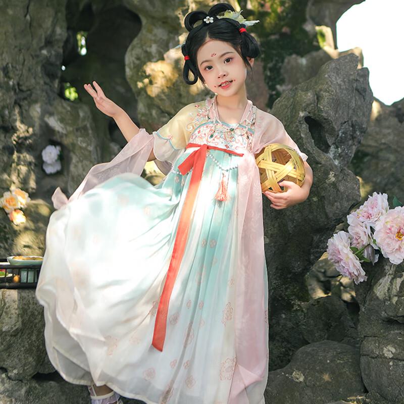 Qibai Girls' Hanfu Ancient Style Dress