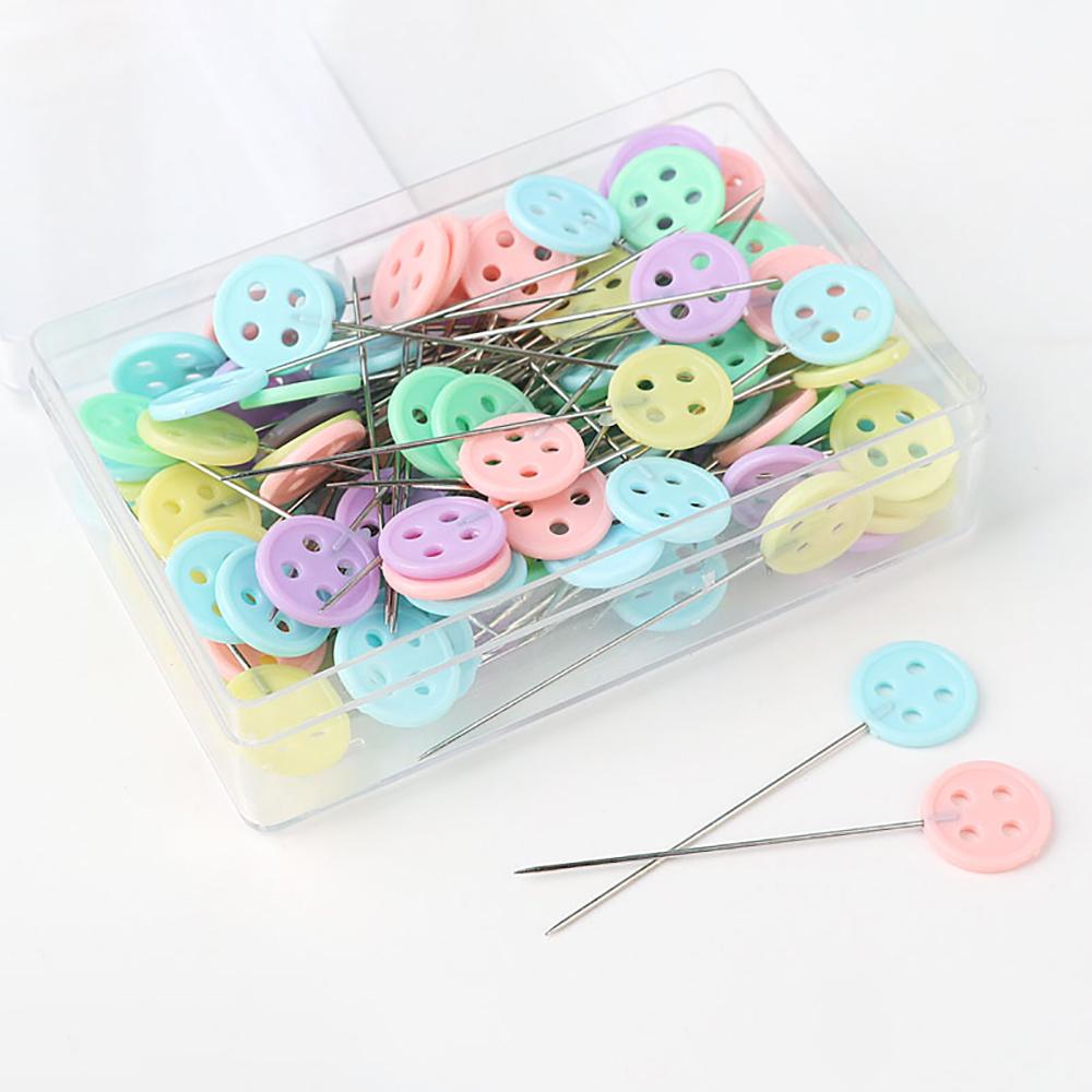 100Pcs Dressmaking Pins Embroidery Patchwork Pins Sewing Embroidery Quilting Tools Needle Sewing DIY Sewing Accessories Tools