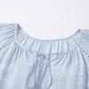 Women's French Textured Babydoll Blouse