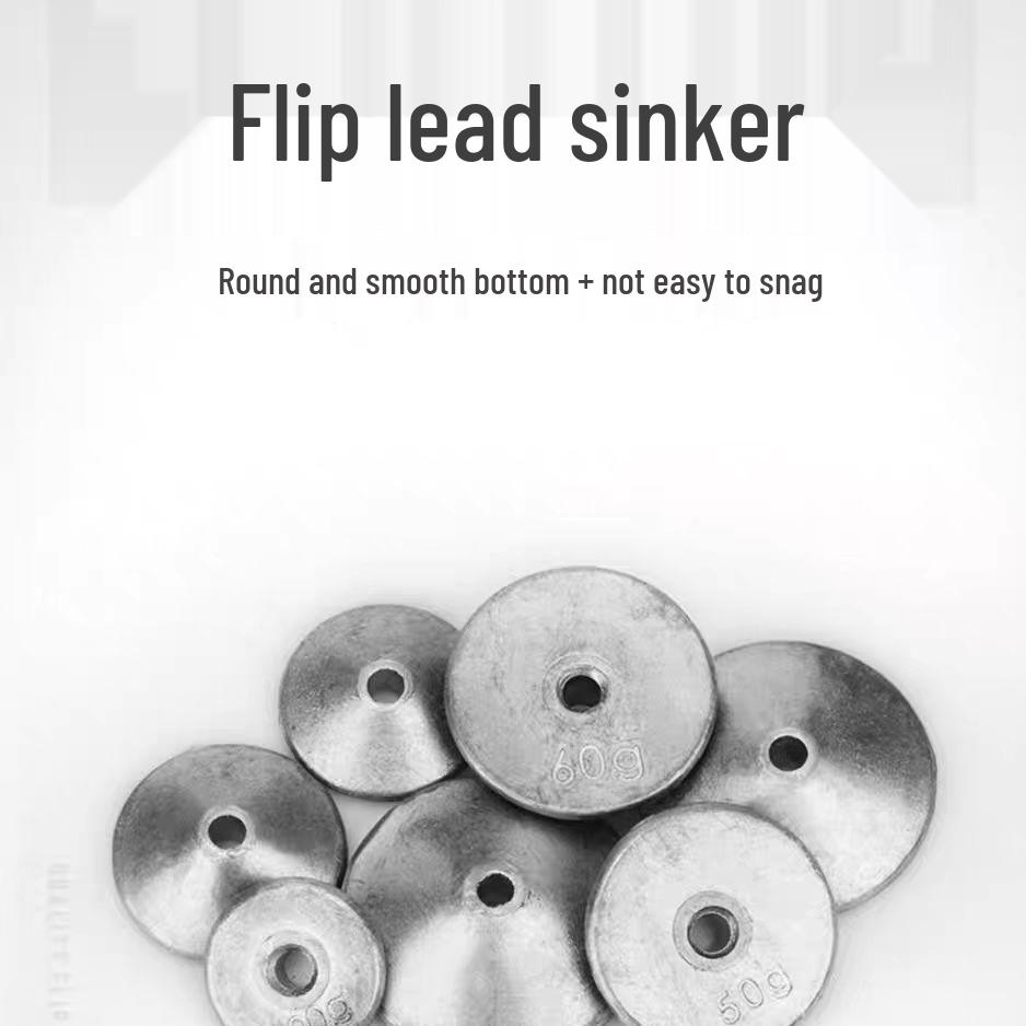 Hollow Bean Cake Lead Sinker with High-Quality Flip Hook and Hat-Shaped Design