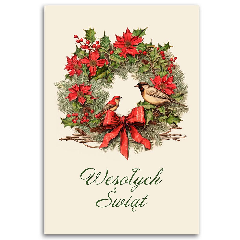 Canvas Print, Merry Christmas Garland