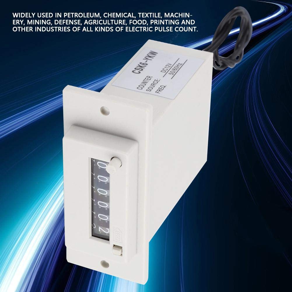 Digitální elektromagnetický čítač s počítáním Multifunkční elektronický pulzní čítač pro průmyslovou výrobu a výzkum Počítadlo, 6místné
