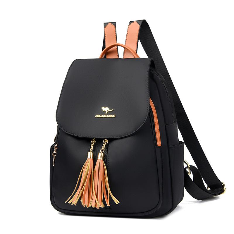 

Простой рюкзак Рюкзак большой вместимости Модный дорожный студенческий школьный рюкзак чёрный