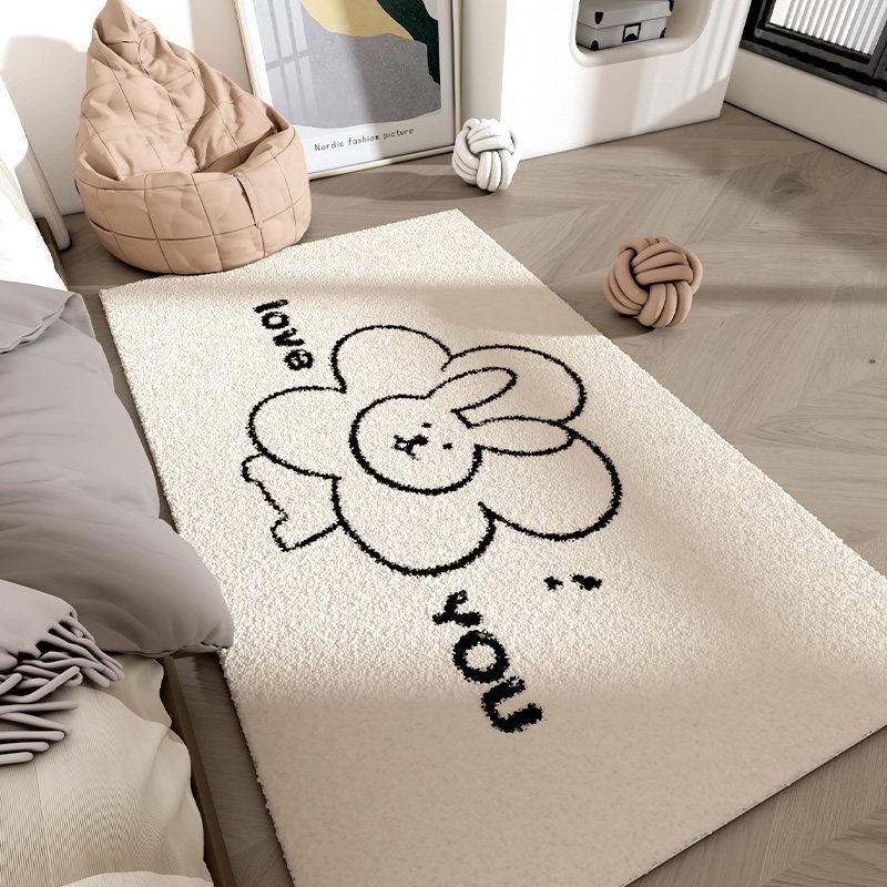 Cartoon Rabbit Sofa Blanket: Stain-Resistant, Wear-Resistant, Easy to Clean, Ideal for Living Room & Bedroom Decor