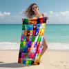 Personalized customized proof beach towel with nanimate Insanity pattern - soft, absorbent,quick-drying,perfect swimming,camping&bathing