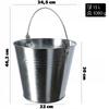 KADAX Bucket Garden Bucket Galvanized Metal 15 L