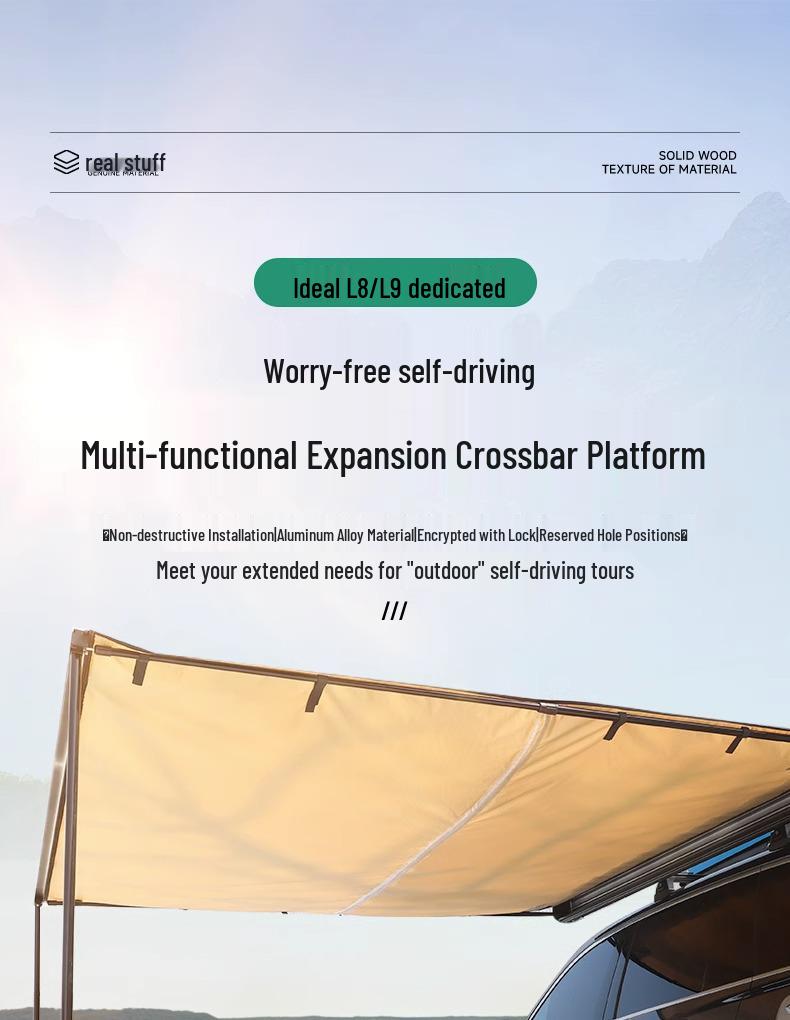 Compatible Roof Rack Crossbars Extension for Ideal L9/L8/L7 Models - Travel Suitcase Modification Accessories