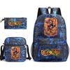 Dragon Ball Z Printed Backpack Set 3-Piece Casual School Bag For Boys And Girls Youth With Pencil Case Shoulder Bag