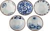 Small Set of x Dyeing Mino Made in Japan Ale-net Bowls, 5, 10.6 H4.6cm, Workshop, Oval, Porcelain, Ware,