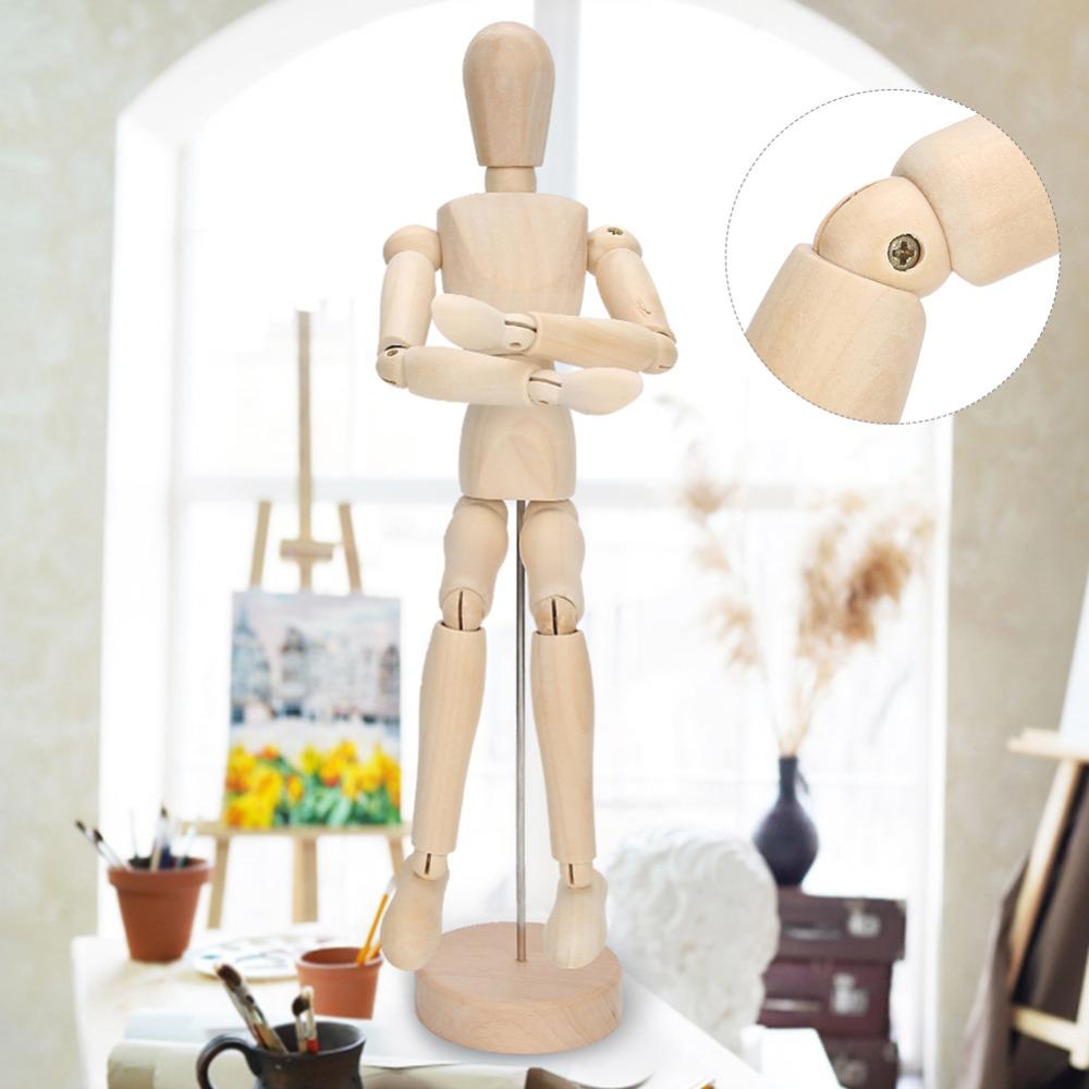 Gelenkige Gelenke Holz-Schaufensterpuppe Holz-Kunst-Mann-Modell Handgezeichnete Haltungsreferenz