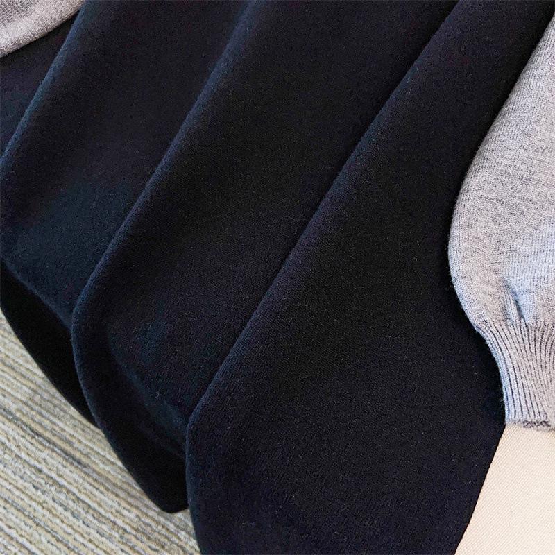 Plus Size Women's Loose Long Sweater Dress, Bust 150/160 cm, Fits 200-350 lbs, Style 8029