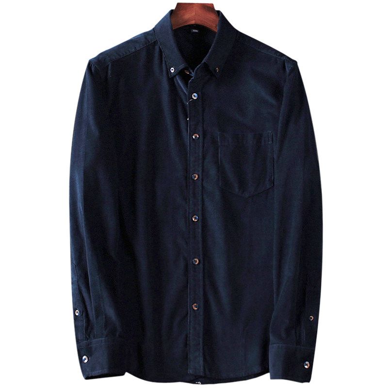 Foreign Trade Long-Sleeved Spring and Autumn Retro Label-Cutting Shirt