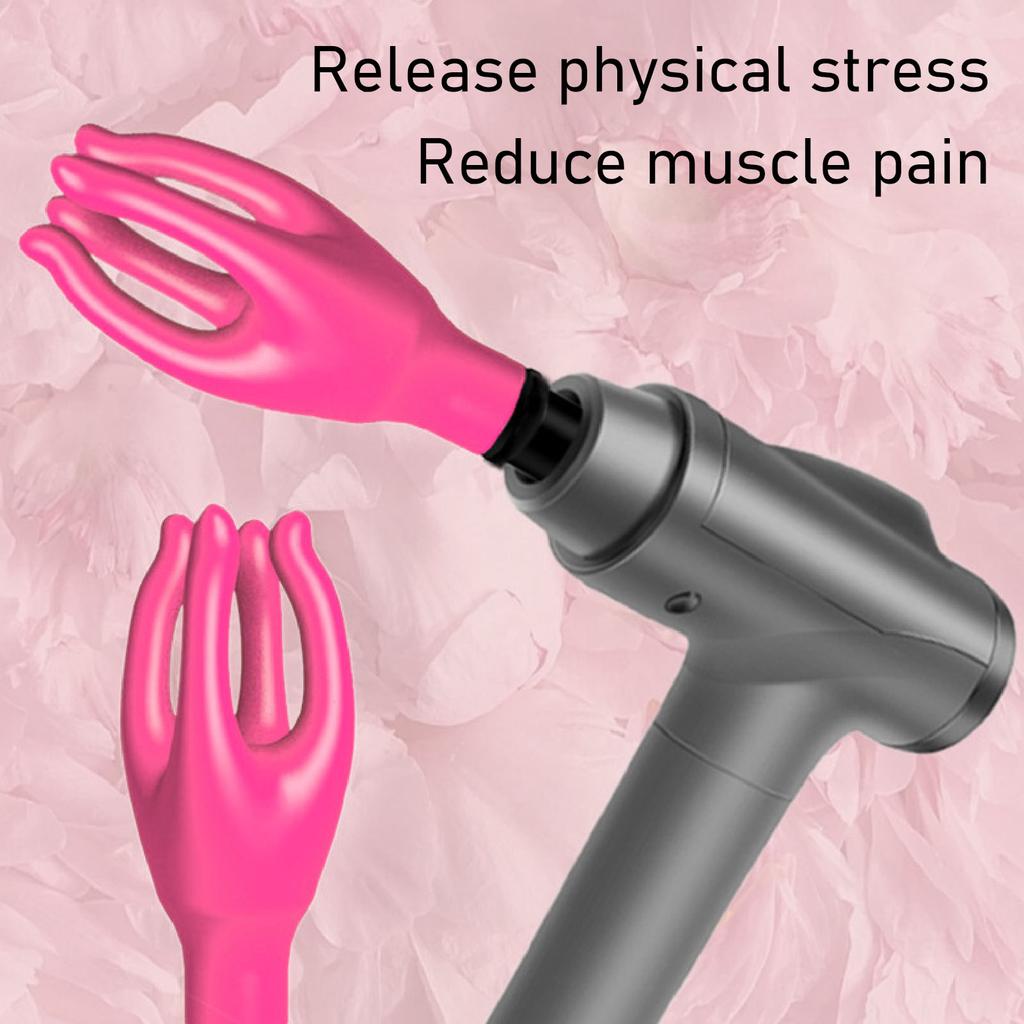 Massage Gun Head Silicone Waterproof 4 Head Fascia Gun Replacement Head Rose Red 12 To 13mm