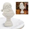 Santa Bust Christmas Tabletop Decoration White Santa Claus Head Statue Santa Figures Decorations for Home Dorm Bedroom Apartment