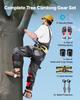 VEVOR Tree Climbing Spikes Set, Height-Adjustable Tree Climbing Gear with Straps & Spike Protectors, 159 Kg Load Capacity