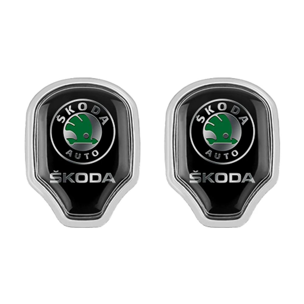 Car Sticker 2025 New 1/2pcs Metal Car Hook Hanger Handbag Sticker Decor Accessories For Skoda Octavia Fabia Rapid VII Yeti Enyaq