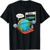 Funny Flat Earth Fitness Goal Gym Workout Training Meme T-Shirt Men Clothing Tops Graphic T Shirts Streetwear Camisas