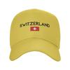 Switzerland Flag Of Switzerland  Sun Baseball Cap Spring Couple Women  Print Hip Hop Hat Adjustable Casual Running Baseball Cap