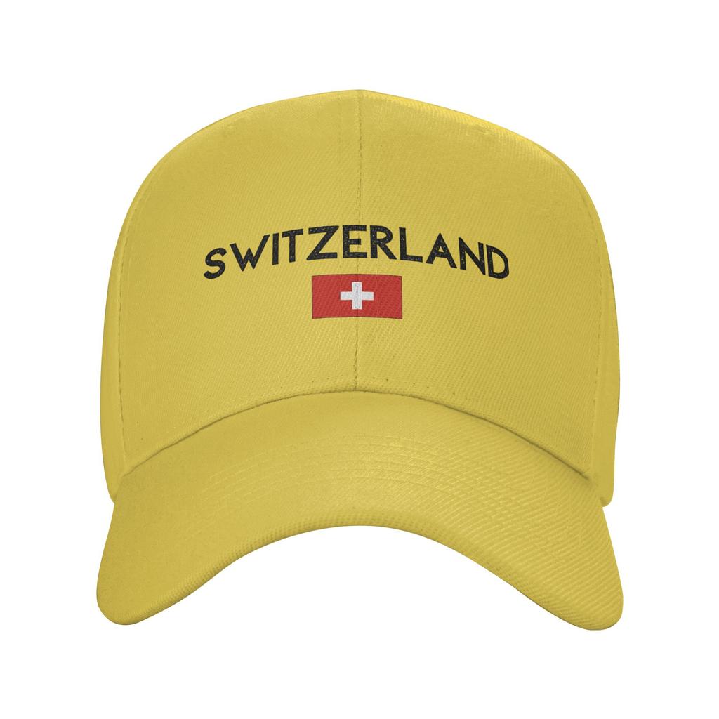 Switzerland Flag Of Switzerland Sun Baseball Cap Spring Couple Women Print Hip Hop Hat Adjustable Casual Running Baseball Cap