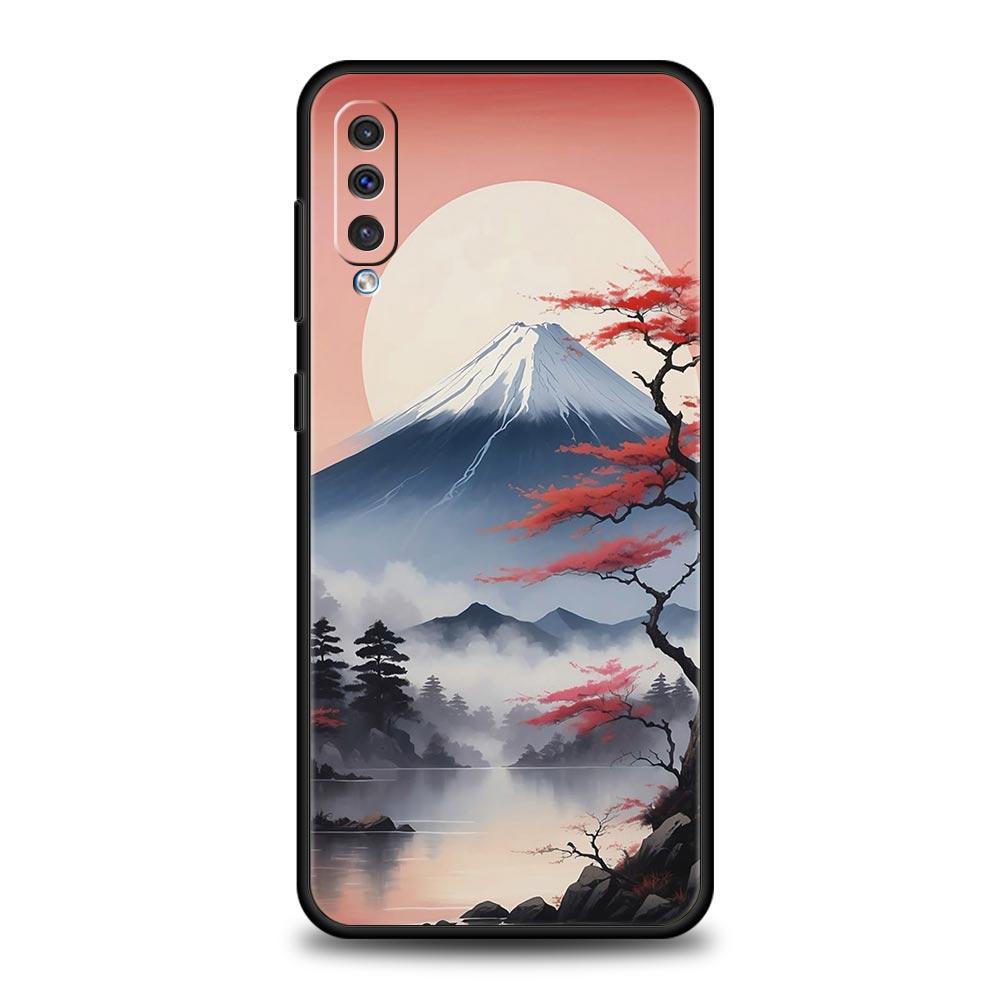 Japan Mount Fuji Malerei Kirschblüte Handyhülle Für Samsung A56 A36 A26 A34 A17 A16 A06 A14 A12 A54 A72 A52 A50 A40 A32 Abdeckung