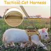Tactical Cat Chest Harness Vest-style Traction Rope Adjustable Cat Harness Go Out Pet Dogs Prevent Breaking Training Cat Harness