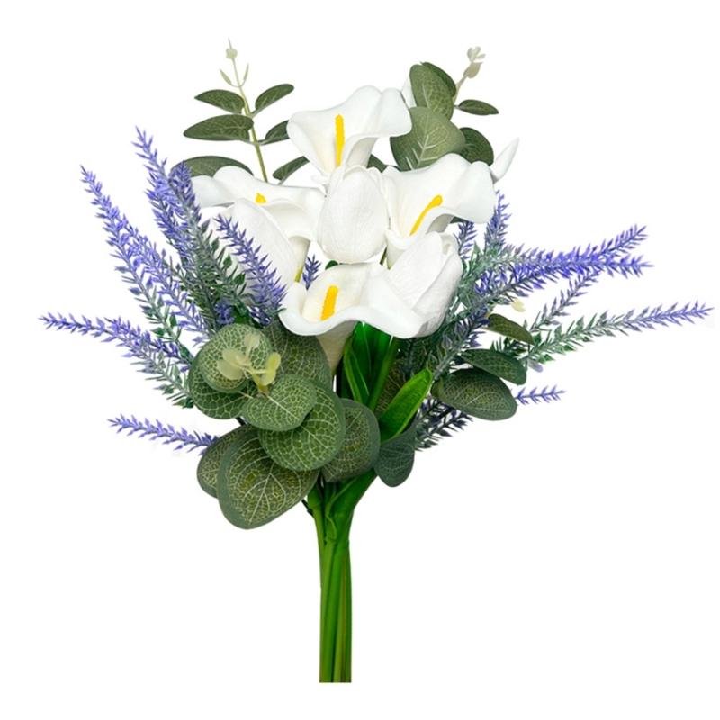 

Realistic Artificial Zantedeschia Flower 13.77In For Vase Flower Arrangements Wedding Table Centerpieces Home Decoration 1