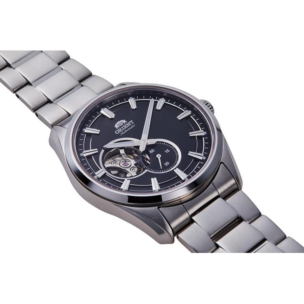 Orient Men S Automatic Watch Open Heart Black Rn Ar0001b