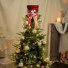 Retro Christmas Star Tree Topper Hat with Ribbons and Sequins