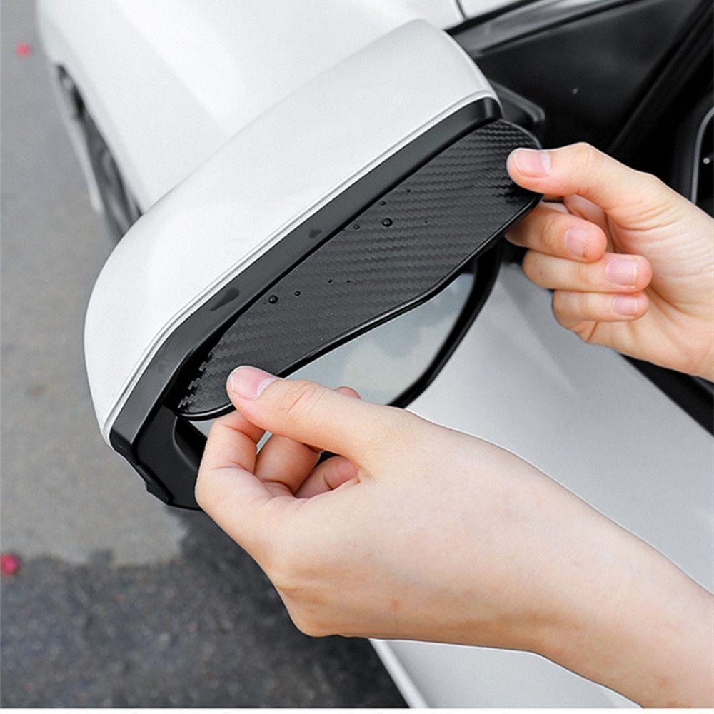 Rainproof Protective Film Rear View Mirror Weather Visor Carbon Fiber Rearview Mirror Rain Eyebrow