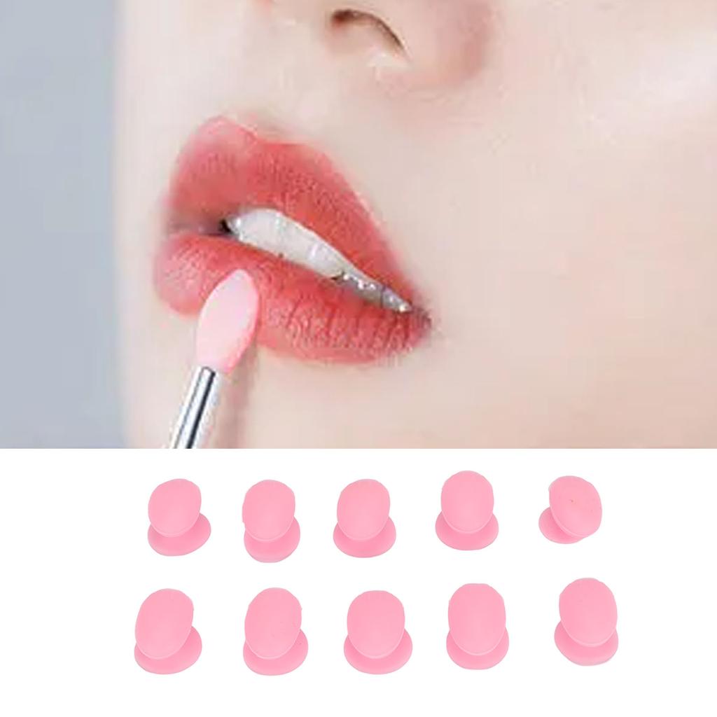 10pcs Couvercles de Pinceaux à Lèvres Ventouse en Silicone Empêchent la Perte Anti-Poussière Couvercle Protecteur de Pinceau à Lèvres