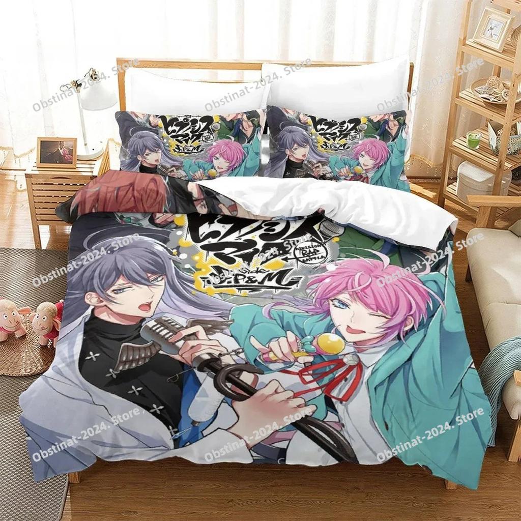 Hypnosis Mic Division Rap Battle Rhyme Anima Bedding Set Printed With Pillowcase Bed Duvet Cover Single Double Queen King Size