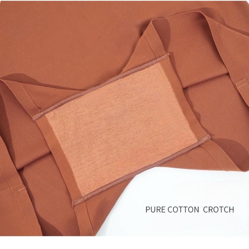 Women's High-waisted Safety Shorts Anti-exposure Ice Silk Seamless Base Layer Plain Color Underwear