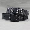2024 Original Design Punk Leather Belt with Spider Spike Rivet and D-ring Buckle