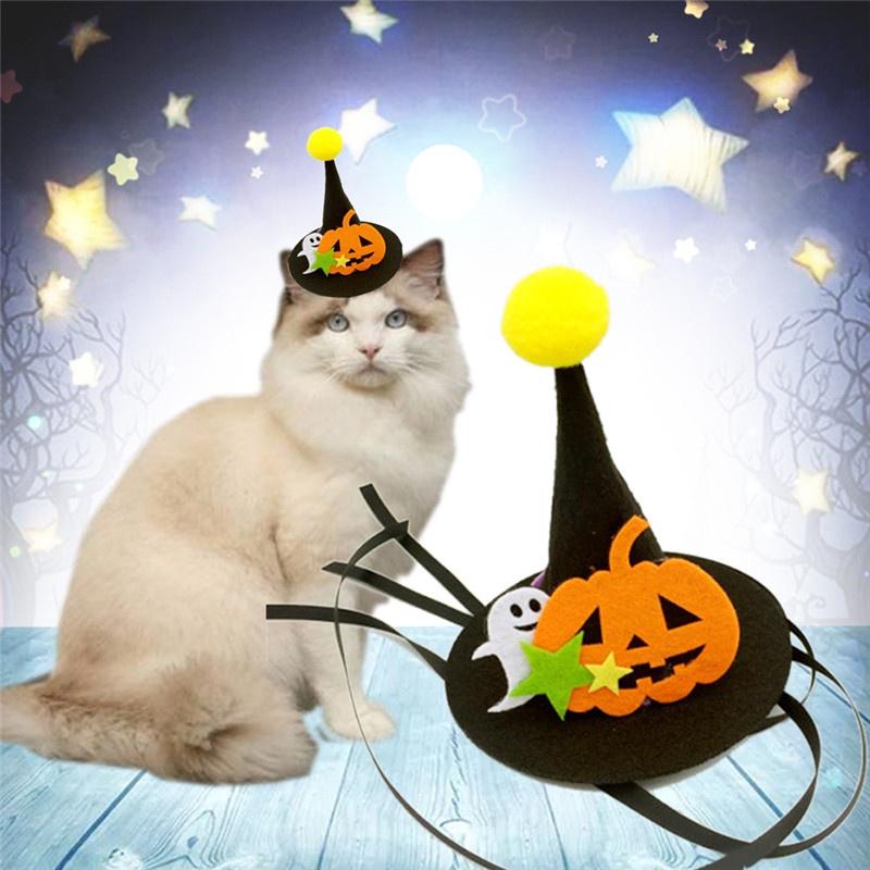 Medium Pumpkins and Wizard Hats Dog Bandana