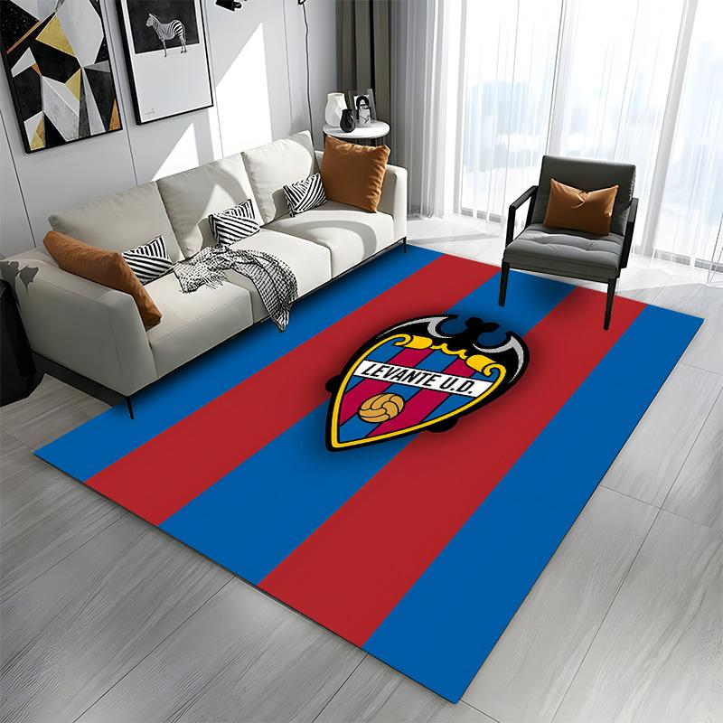 Levante U.D. Logo on Striped Background Patterned carpet a non slip rug suitable for all seasons and any setting, gift