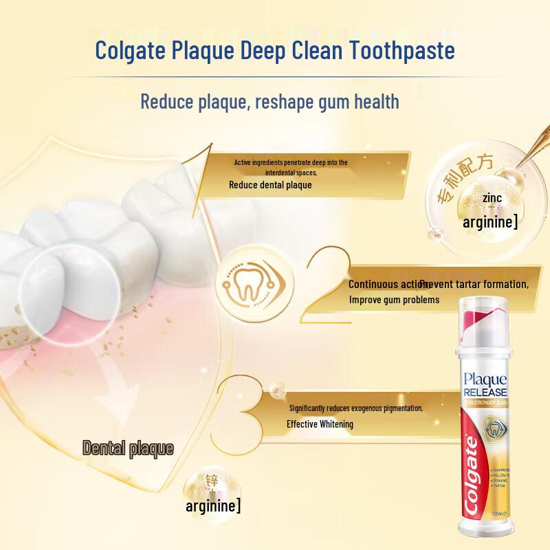 Colgate European Deep Clean Press Pump Toothpaste 4x100ml with 2 Toothbrushes