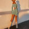 Drawstring Lace up Top Half Skirt Set Drawstring Lace Tops Skirt Suit