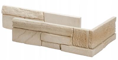 Płytka dekoracyjna gipsowa ścienna 20-34x9,3cm 0,51m2 Beżowa imitacja kamienia