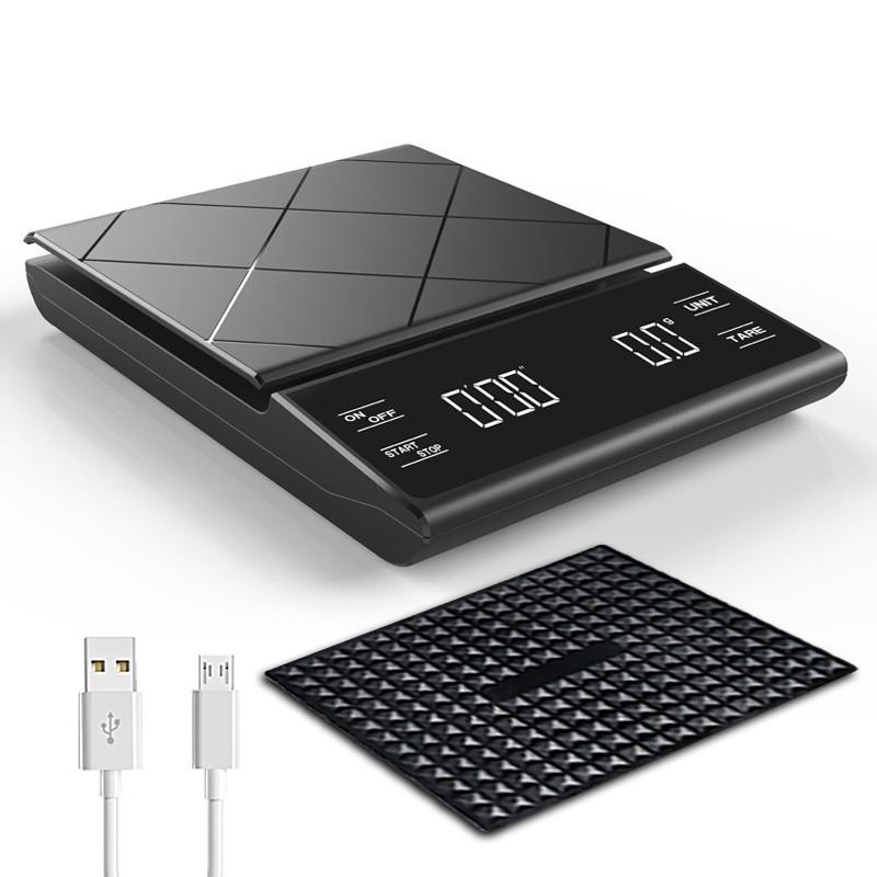 3KG/6.6LB Pour Over Drip Coffee Multifunctional Precision Food Scales  LED Screen Smart Kitchen Baking Scale Electronic Scale