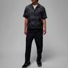 Jordan Essentials Letter Print Collared Sport Casual Breathable Loose Short Sleeve Shirt Men Tops Black FB7323-010