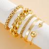 Punk Bracelet For Women 2026 Girls Bracelets & Bangles Set Simple Large Chain Bracelet Hand Ring Fashion Jewelry Accessories New