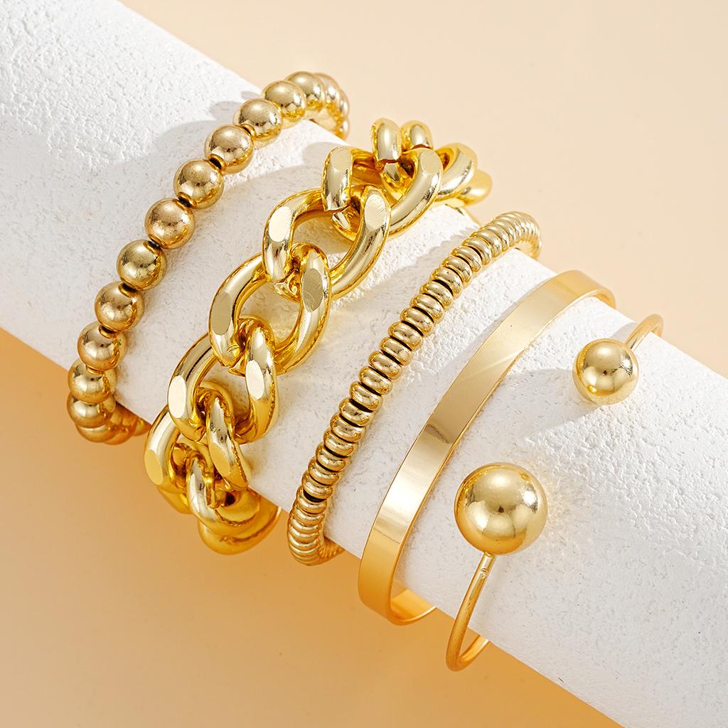 Punk Bracelet For Women 2026 Girls Bracelets & Bangles Set Simple Large Chain Bracelet Hand Ring Fashion Jewelry Accessories New