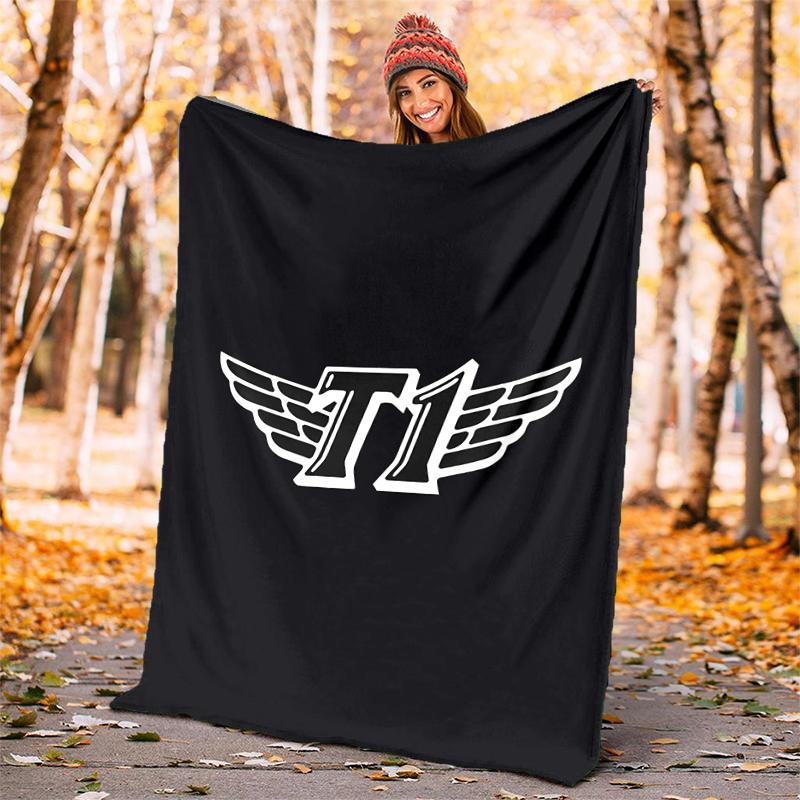 T1 Flannel Blanket Soft All-Season Throw, Design for Camping, Car Travel, Hiking Sofa, Bed, Office Perfect Gift for Parties