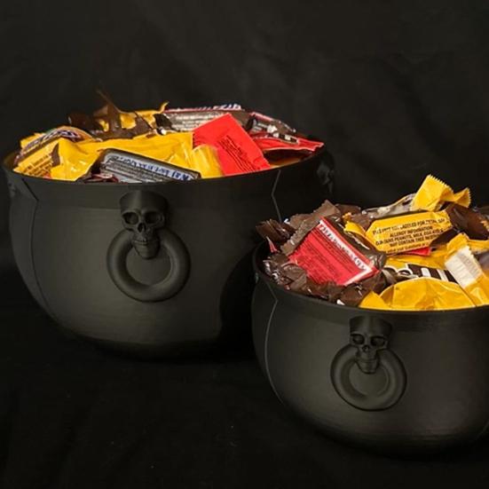Witch Cauldron Kettle Candy Serving Bowl Plastic Large Black Cauldron