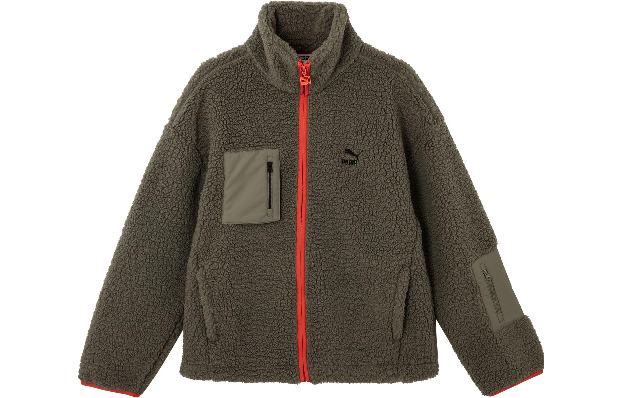 PUMA Velvet feel Coat Men s Gray Red 539231-97 XXL