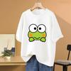 MINISO Sanrio Keroppi Cartoon Anime Women Men Tshirt Short Sleeve Tops 2025 New Fashion Couple Hotselling Clothing Tees