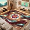 Burnley Football Print Crystal Velvet Rug, Comfortable Water Absorbent Non Slip Indoor Floor Carpet